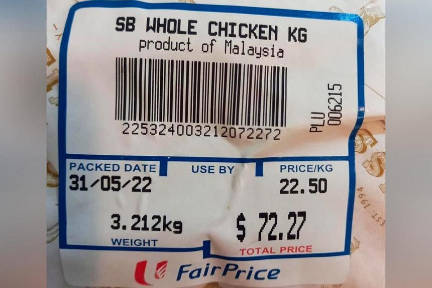 Paket $ 72,27 berisi dua ayam organik, kata FairPrice dari putaran pembuatan foto di media sosial